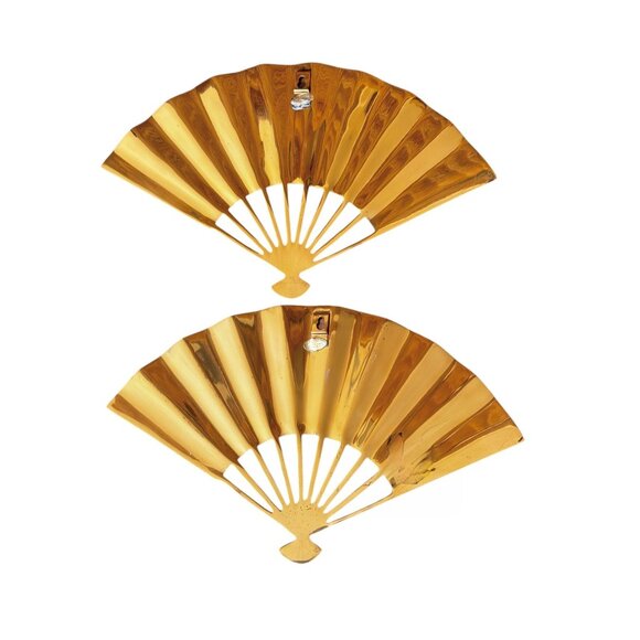 Vintage Genuine Solid Brass Wall Hanging Fans With Dragon Design - Picture 4 of 6